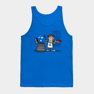 Funny Retro Scifi Grilling BBQ Grill Time Travel Tv Show Cartoon Tank Top